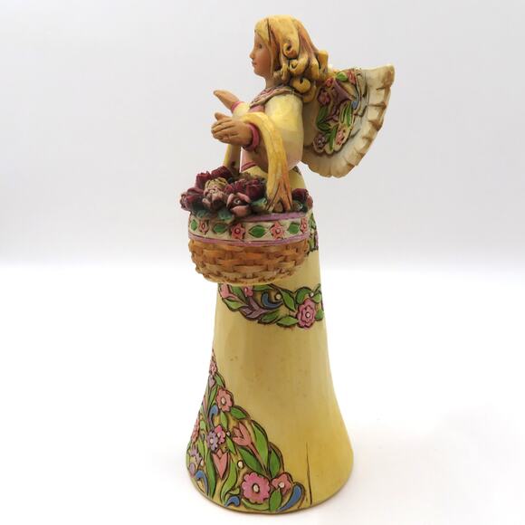 Jim Shore Heartwood Creek Angel with Basket of Flowers 4007548 Mini 5" Figurine - Picture 6 of 11